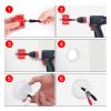 4Pack TV Wire Hider for Wall, TV Wire Hider Kit, 23/8in 60mm Hole Cord Hider in Wall Cable Management Kit, Includes 4 Pass Throughs, 1 Hole Saw Drill Attachment & 10 Cable Ties view 3