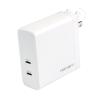 140W USB C Charger, DERLULU GaN Fast Charger, 2-Port USB-C Compact Foldable Charger for Laptops, MacBook Air/Pro, iPad, iPhone 17/16/15 Pro, Galaxy S24/S23, AirPods, and More view 1