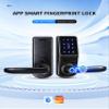 HIONJIN Fingerprint Electronic Door Lock with App Digital Safe Keypad Remote Unlock for Home and Hotel Security Smart Lock(D) view 4