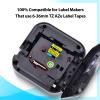 POPOBUY 50 Pack TZ TZe 9mm 0.35 inch Laminated Yellow Tape Compatible for Brother P-Touch TZ-C21 TZe-C21 3/8" Label Tape for PT-D210 D220 D400 D600 H110 Label Maker, Black on Fluorescent Yellow view 3