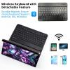 Qindaiwen Keyboard Case for Amazon Fire HD 10 Tablet (13th/11th Generation,2023/2021 Release) 10.1", PU Leather Stand Cover with Detachable Bluetooth Keyboard, Roses Butterflies view 3