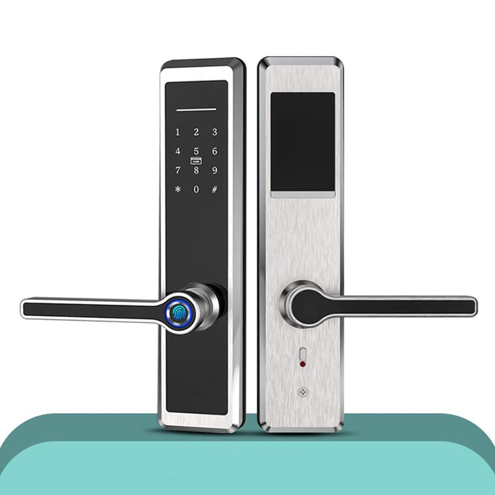 HIONJIN Tuya App High Security Stainless Steel Smart Keyless Keypad Password Lock Digital Biometric Rifd Card Fingerprint Door Lock(5050-147)