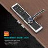 HIONJIN Tuya App High Security Stainless Steel Smart Keyless Keypad Password Lock Digital Biometric Rifd Card Fingerprint Door Lock(5050-147) view 4