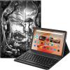 Qindaiwen Keyboard Case for Amazon Fire HD 10 Tablet (13th/11th Generation,2023/2021 Release) 10.1", PU Leather Stand Cover with Detachable Bluetooth Keyboard, Alien Forest Landscap view 1