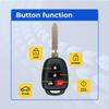 Replacement Keyless Remote Head Key Fob Compatible with Tacoma 2020 FCC HYQ12BDP Part Number 89070-0R130 890700R130 view 2
