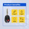 Replacement Keyless Remote Head Key Fob Compatible with Tacoma 2020 FCC HYQ12BDP Part Number 89070-0R130 890700R130 view 4