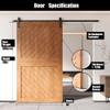 Homacer 50 in. x 84 in. Slanted Stripe Design 003 Early American Finished & Unassembled Pine Wood Barn Door (Interior Use Only) view 3
