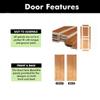 Homacer 50 in. x 84 in. Slanted Stripe Design 003 Early American Finished & Unassembled Pine Wood Barn Door (Interior Use Only) view 4