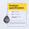 Replacement Keyless Remote Head Key Fob Compatible with Yaris 2008 FCC MOZB41TG Part Number 89070-52850 8907052850 view 3