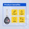 Replacement Keyless Remote Head Key Fob Compatible with Yaris 2008 FCC MOZB41TG Part Number 89070-52850 8907052850 view 4