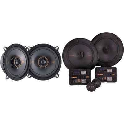 KICKER 51KSS6504 KS-Series 6.5" Component System with 1" tweeters w/ 51KSC504 5.25" Coaxial Bundle