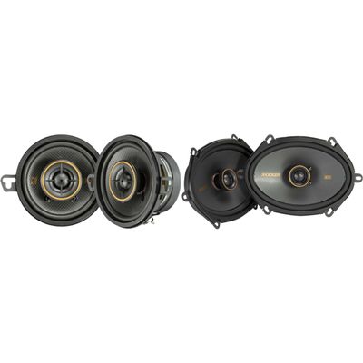 KICKER 51KSC6804 KS-Series 6x8 Coaxial Speakers with .75" tweeters w/ 51KSC3504 3.5" Coaxial Bundle