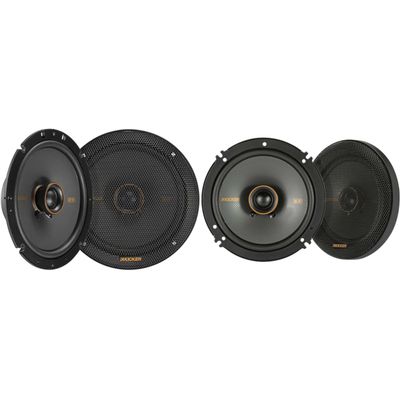 Kicker 51KSC6504 KS-Series 6.5" Coaxial Speakers with .75" tweeters w/ 51KSC6704 6.75" Coaxial Bundle