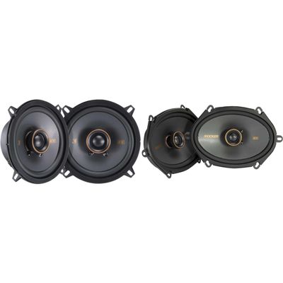 KICKER 51KSC6804 KS-Series 6x8 Coaxial Speakers with .75" tweeters w/ 51KSC504 5.25" Coaxial Bundle