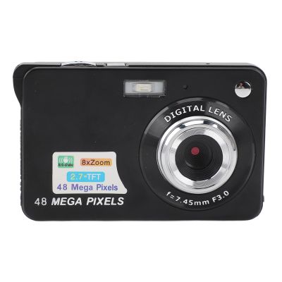 48MP 4K Digital Camera, 8X Zoom Anti Shake Point and Shoot Digital Camera with 2.7inch TFT Display, Autofocus Compact Small Camera for Students Travel