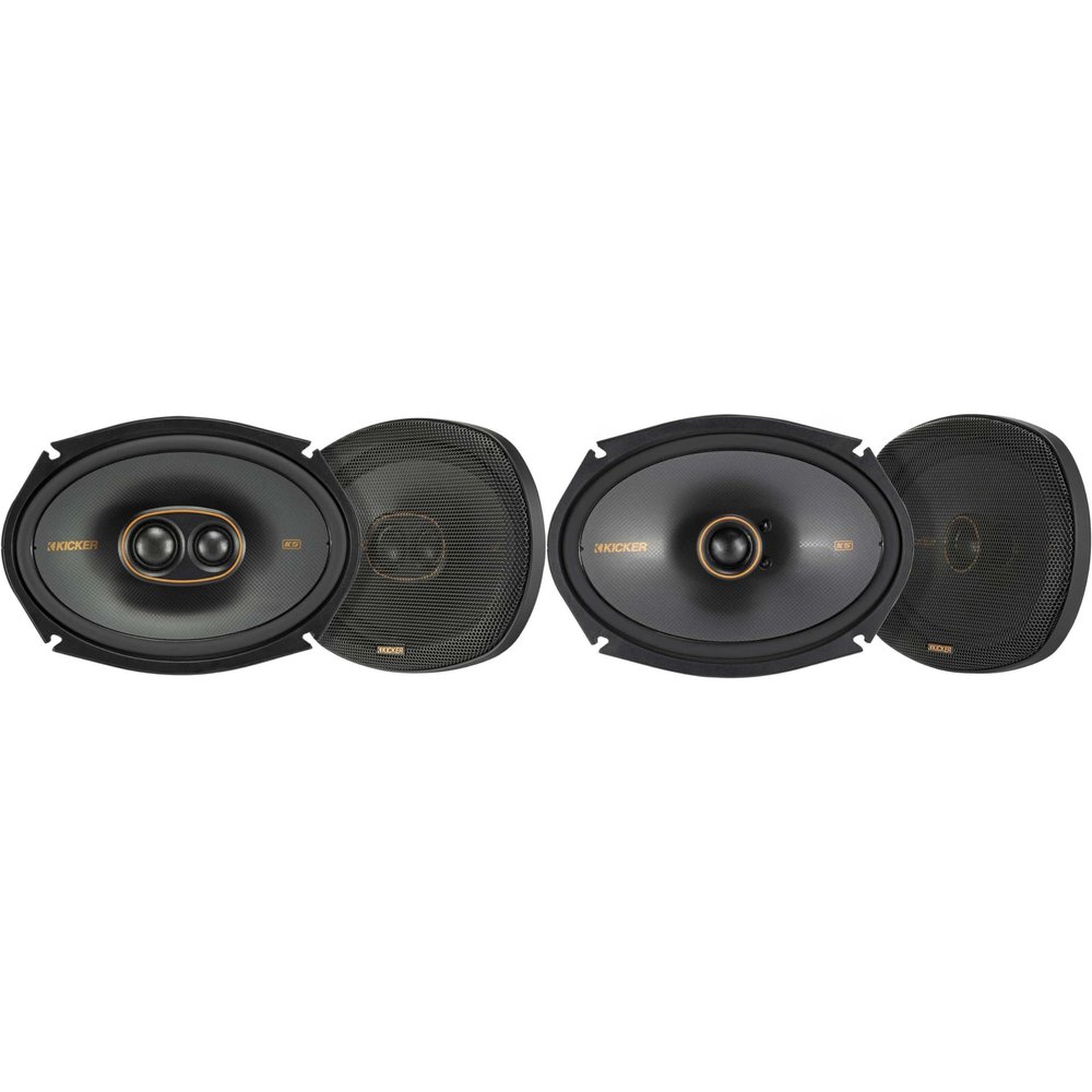 KICKER 51KSC69304 KS-Series 6x9 3-Way Speakers with 1" and .75" tweeters w/ 51KSC6904 6x9 2 Way Coaxial Bundle
