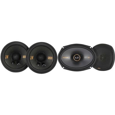 Kicker 51KSC6904 KS-Series 6x9 Coaxial Speakers with 1" tweeters,w/ 51KSC2704 KS-Series 2.75" Bundle