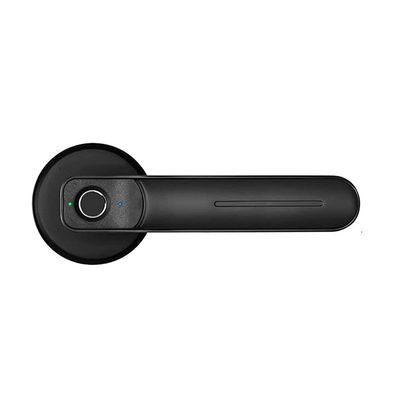 HIONJIN Fingerprint Door Lock Handle Rechargeable Anti Theft Smart Electric Keyless Security Entry with 2 Keys for Home(D)