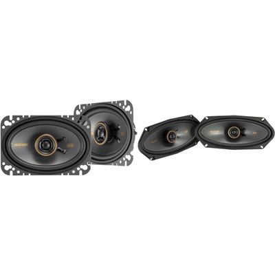 KICKER 51KSC41004 KS-Series 4x10 Coaxial Speakers with .5" tweeters w/ 51KSC4604 4x6 Coaxial Bundle