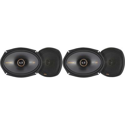 Kicker 51KSC6904 KS-Series 6x9 Coaxial Speakers with 1" tweeters w/ 51KSC6904 6x9 Coaxial Bundle