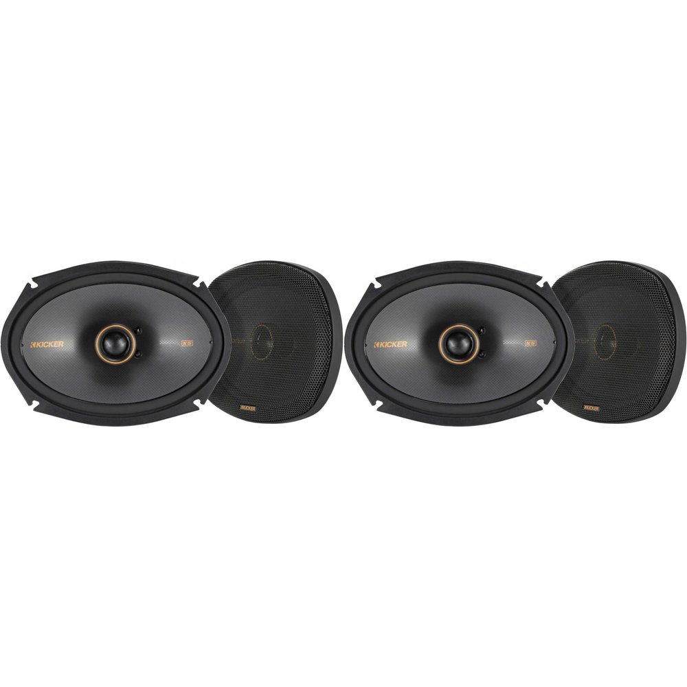 Kicker 51KSC6904 KS-Series 6x9 Coaxial Speakers with 1" tweeters w/ 51KSC6904 6x9 Coaxial Bundle