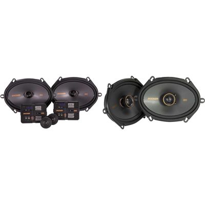 Kicker 51KSS6804 KS-Series 6x8 Component System with 1" tweeters w/ 51KSC6804 6x8 Coaxial Bundle