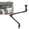 Adjustable Camera Mount, 360 Rotation Desktop Camera Bracket with 180 Ball Head, Strong Clamp for LED Lights, Phone Clip, DSLR, Sports Camera, Aluminum Alloy Material, 1/4 inch view 4