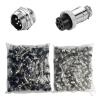 100 Sets GX16 Aviation Circular Connectors, 2-10 Pin Options, Panel Mount, Metal Adapter, Male & Female,Plug & Socket, (6P) view 1