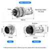 100 Sets GX16 Aviation Circular Connectors, 2-10 Pin Options, Panel Mount, Metal Adapter, Male & Female,Plug & Socket, (6P) view 3