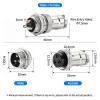 100 Sets GX16 Aviation Circular Connectors, 2-10 Pin Options, Panel Mount, Metal Adapter, Male & Female,Plug & Socket, (3P) view 3