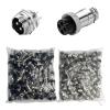 100 Sets GX16 Aviation Circular Connectors, 2-10 Pin Options, Panel Mount, Metal Adapter, Male & Female,Plug & Socket, (4P) view 1