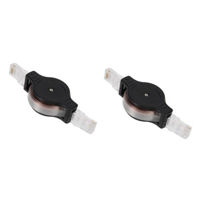 CAXUSD 2pcs Mini Ethernet Cable Retractable Network Cable Flat Ethernet Patch Outdoor