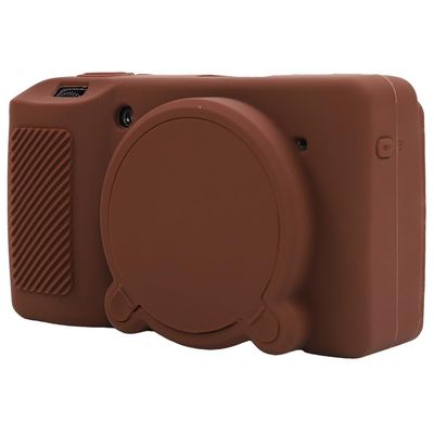 AEXUTDA Case for Ricoh GRIII GRIIIx Camera, Soft Silicone GRIII GRIIIx Camera Case Cover with Detachable Lens Cover Lightweight Skin FriendlyCoffee Color