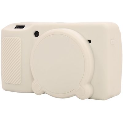 AEXUTDA Case for Ricoh GRIII GRIIIX Camera, Soft Silicone GRIII GRIIIX Camera Case Cover with Detachable Lens Cover Lightweight Skin FriendlyMisty White