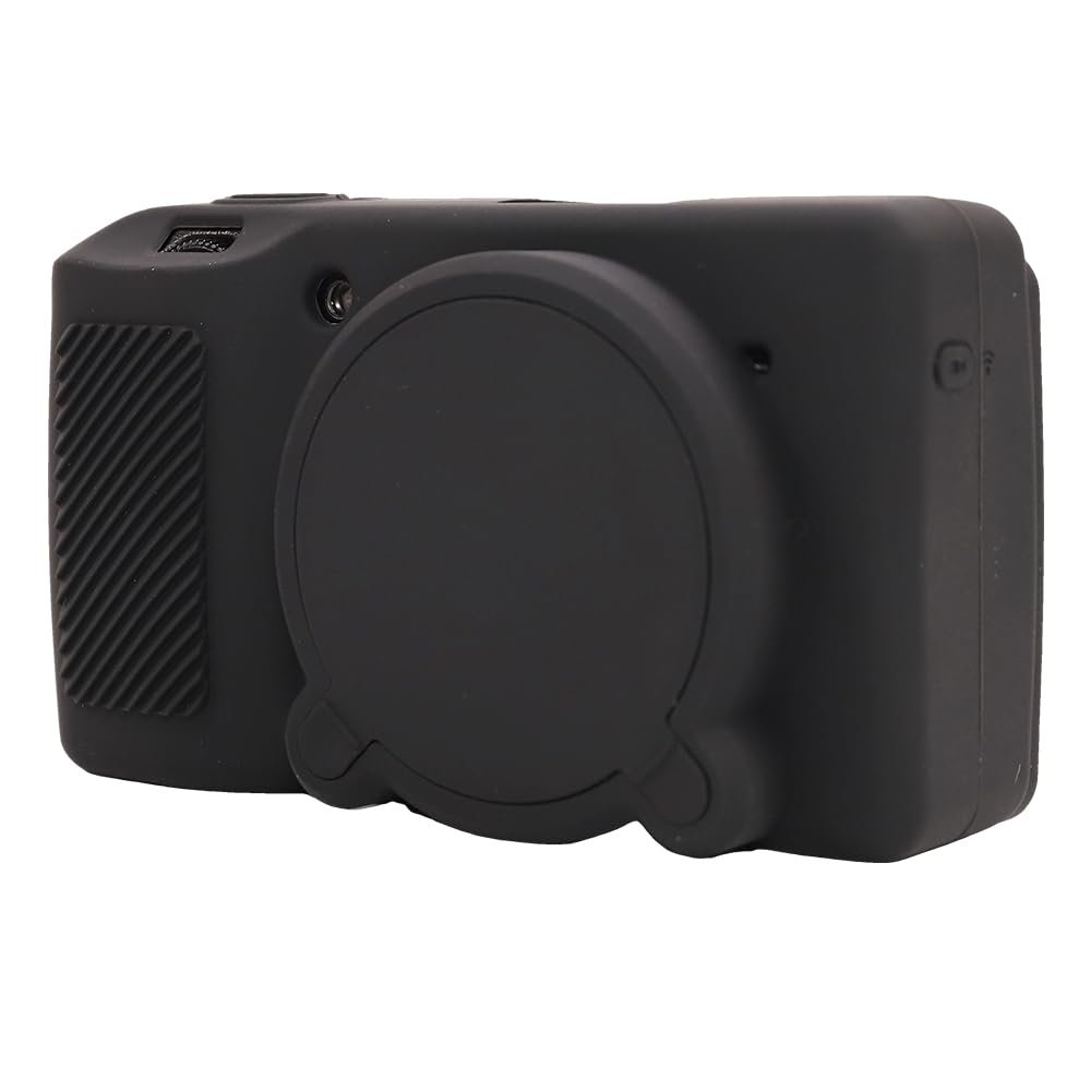 AEXUTDA Case for Ricoh GRIII GRIIIX Camera, Soft Silicone GRIII GRIIIX Camera Case Cover with Detachable Lens Cover Lightweight Skin FriendlyBlack