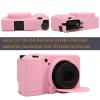 AEXUTDA Case for Ricoh GRIII GRIIIX Camera, Soft Silicone GRIII GRIIIX Camera Case Cover with Detachable Lens Cover Lightweight Skin FriendlyPink view 4