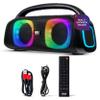 Pyle 160W Dual 5-Inch Bluetooth Boombox Speaker with True Wireless Stereo  Deep Bass, Crisp Treble, LED Display, Built-in Rechargeable Batteries  Large Portable Bluetooth Speaker view 1