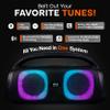 Pyle 160W Dual 5-Inch Bluetooth Boombox Speaker with True Wireless Stereo  Deep Bass, Crisp Treble, LED Display, Built-in Rechargeable Batteries  Large Portable Bluetooth Speaker view 3