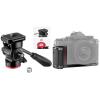 NEEWER GM24 Tripod Fluid Head Pan Tilt Head with Quick Release Plate and Handle, Metal Camera Tripod Head Compatible with Arca Swiss for Compact Cameras DSLR, CA076 Zfc Handgrip L Shape Grip Included view 1