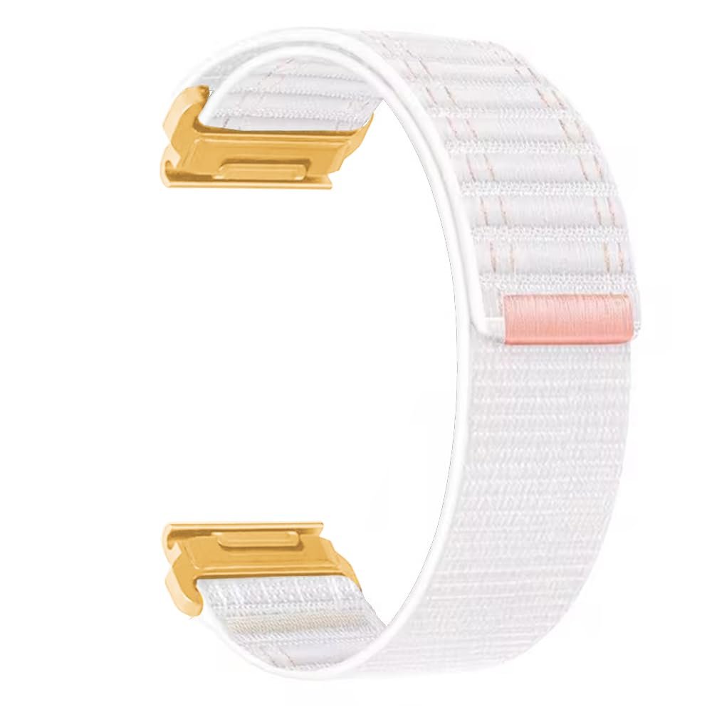 20mm/ 22mm/ 26mm Watch Band For Garmin Fenix 5 6 7 8 Pro Sapphire Solar Forerunner 965 955 935 Epix Pro Gen 2 47mm 51mm Quick Fit 20 22 26 Watch Bands Replacement Men Women (White-Gold Buckle, Quick-fit 26mm)