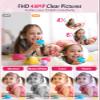 Digital Camera, 1080P 48MP Autofocus Digital Camera for Kids with 2 Batteries, 16X Digital Zoom, Compact Small Point and Shoot Digital Camera for Boys Girls Teens Children Beginner,Pink view 3