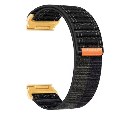 20mm/ 22mm/ 26mm Watch Band For Garmin Fenix 5 6 7 8 Pro Sapphire Solar Forerunner 965 955 935 Epix Pro Gen 2 47mm 51mm Quick Fit 20 22 26 Watch Bands Replacement Men Women (Black-Gold Buckle, Quick-fit 26mm)
