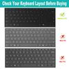 2 PCS Keyboard Cover for 2025 2024 Microsoft Surface Laptop 7(7th Edition Copilot+ PC) 13.8 & 15 inch US Layout Keyboard Skin-Black+Clear view 2