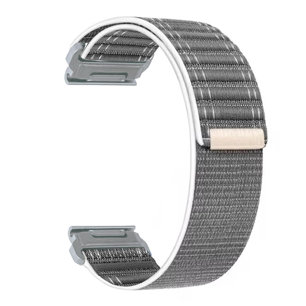 20mm/ 22mm/ 26mm Watch Band For Garmin Fenix 5 6 7 8 Pro Sapphire Solar Forerunner 965 955 935 Epix Pro Gen 2 47mm 51mm Quick Fit 20 22 26 Watch Bands Replacement Men Women (Gray-Silver Buckle, Quick-fit 20mm)
