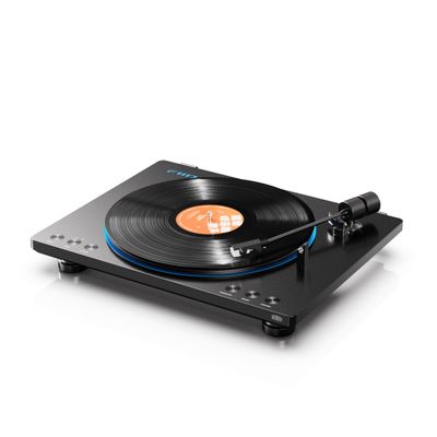 FiiO TT13 Fully Automatic Vinyl Stereo Turntable(Analog), Powerful Phono preamp, Dust Cover, Die-cast Aluminum Platter (TT13 Black Standard)