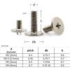 25X M2 M2.5 M3 M4 Phillips Ultrathin Thin Wafer Flat Extra Big Large Head Bolt Screw for Laptop Notebook Mount Repair Computer G(6mm,M2.5 dk 7mm) view 2