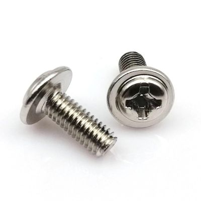 100pcs Black M3*4/5/6/8mm PC Case Chassis Motherboard CD DVD Rom Mount Fix Repair Phillips Washer Head Screw Bolt DIY Computer D(Silver,M3x5mm)