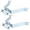 Heavy Duty TV Antenna Mount Brackets 2-Pack, for Outdoor Wall Mast with OD up to 2.5", Galvanized Steel with Weather Resistance, Includes with Brackets & Lag Bolts view 1