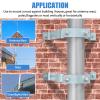 Heavy Duty TV Antenna Mount Brackets 2-Pack, for Outdoor Wall Mast with OD up to 2.5", Galvanized Steel with Weather Resistance, Includes with Brackets & Lag Bolts view 2