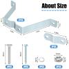 Heavy Duty TV Antenna Mount Brackets 2-Pack, for Outdoor Wall Mast with OD up to 2.5", Galvanized Steel with Weather Resistance, Includes with Brackets & Lag Bolts view 3